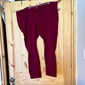Maurices size 24 maroon jeggings.